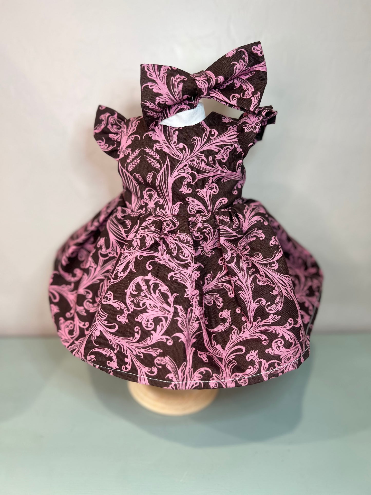 Handmade Reversible 18” doll dress