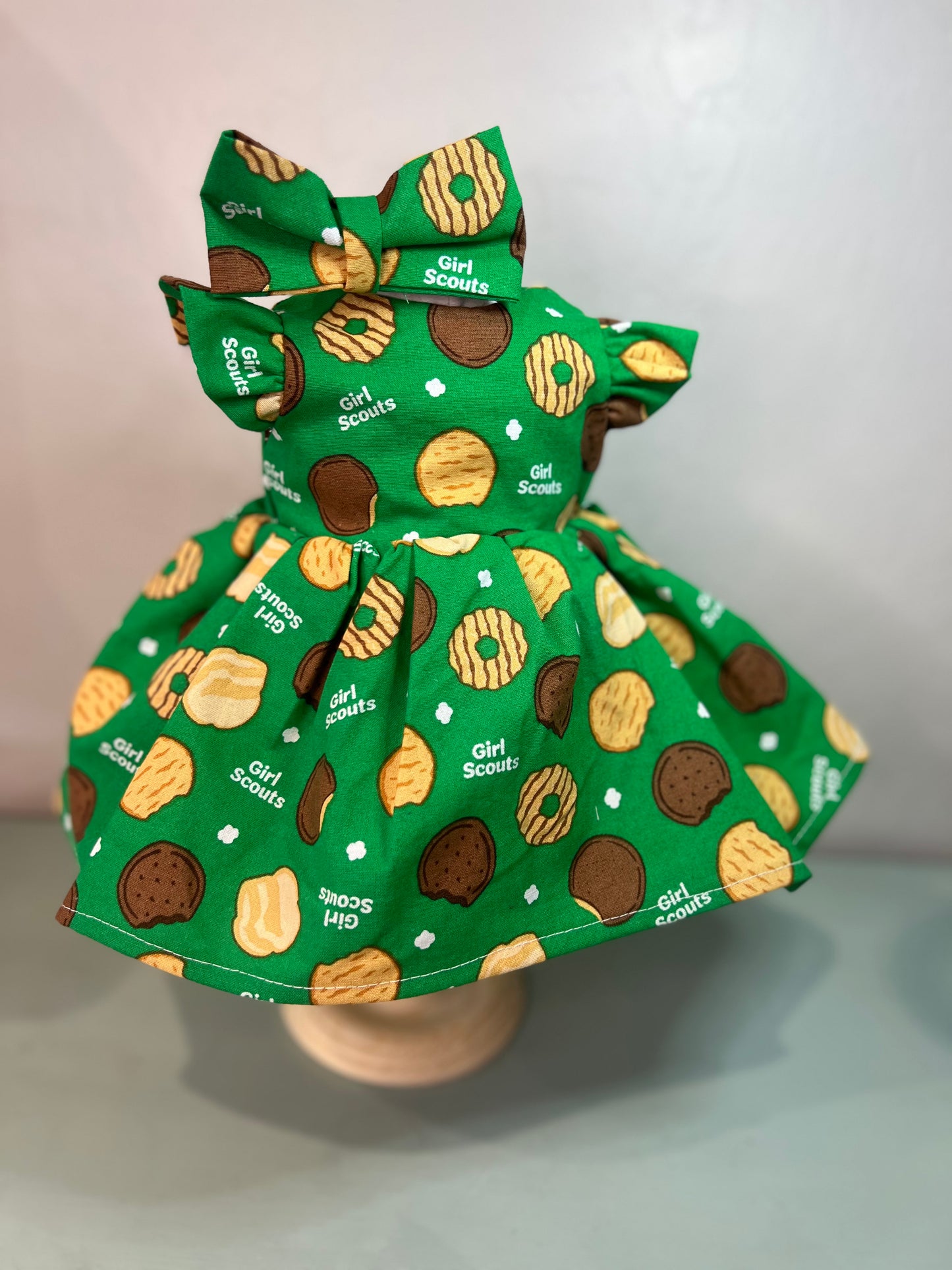 Handmade Reversible Girl Scouts 18” doll dress