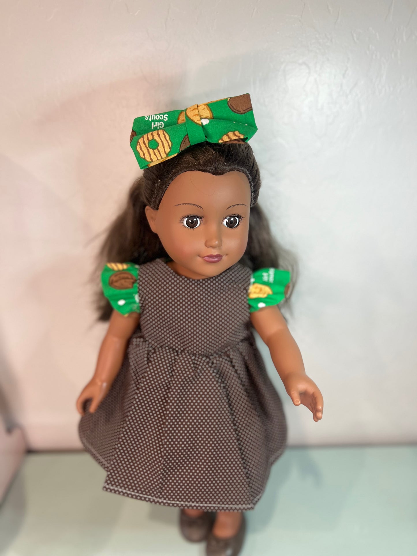 Handmade Reversible Girl Scouts 18” doll dress